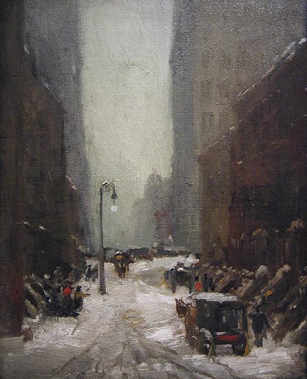 Robert Henri Snow in New York Sweden oil painting art